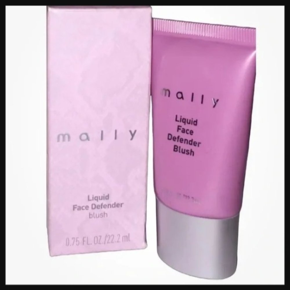 Mally liquid face defender blush Carnation with sponge NIB